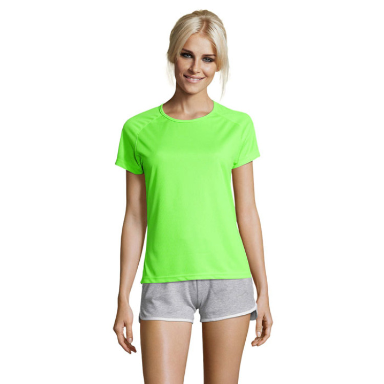 SPORTY WOMEN T-SHIRT &nbsp;140g Vert Fluo XS